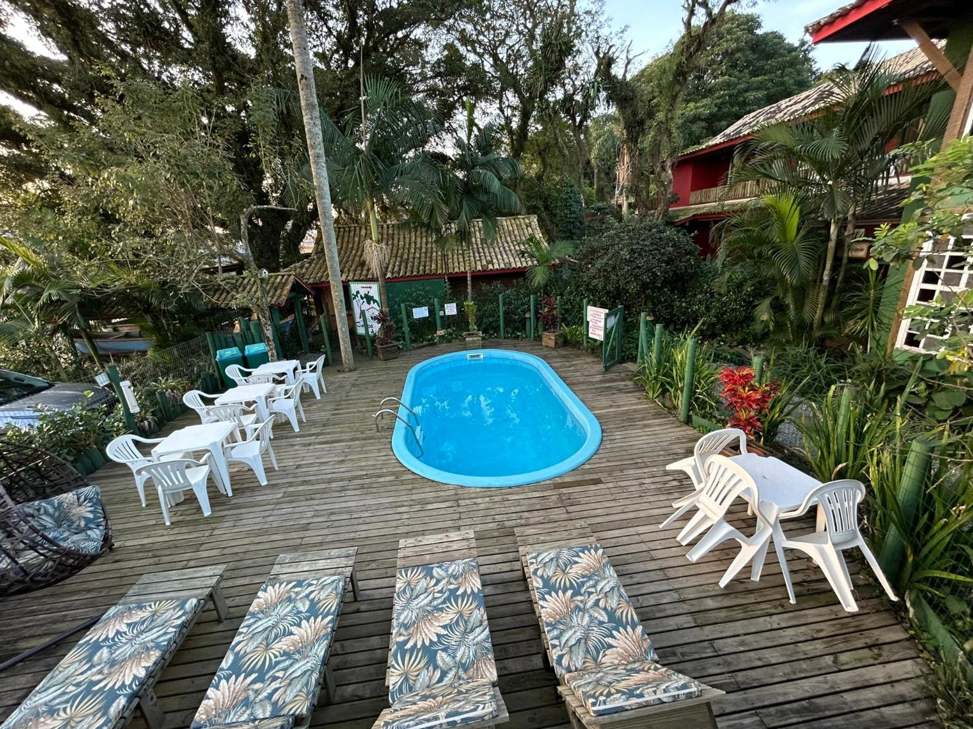 Pousada Canoa Azul Na Praia Da Ferrugem 加罗帕巴 外观 照片
